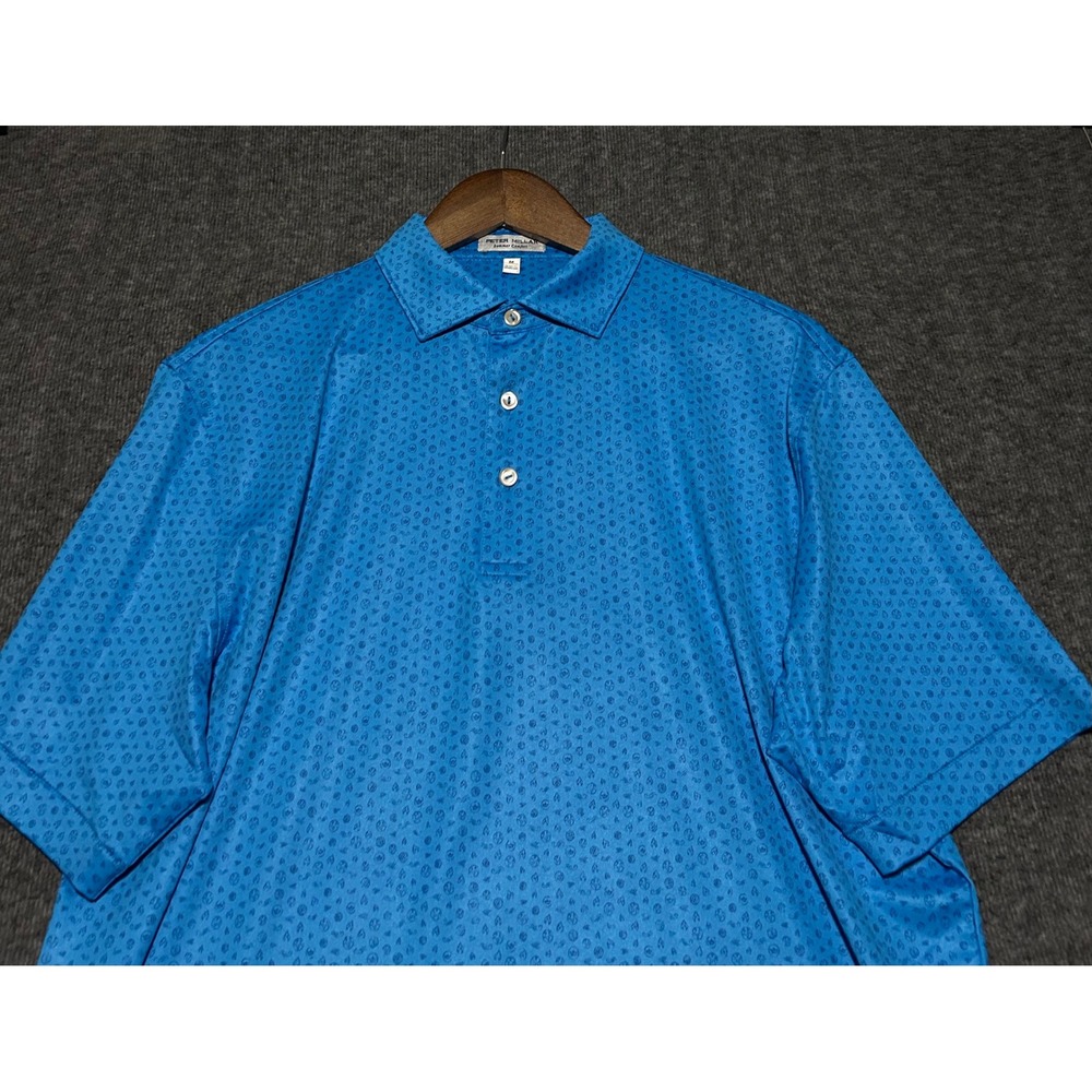 PETER MILLAR Elements Performance Men's medium Jersey Golf Polo Shirt